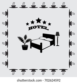 vector illustration of the sign of the hotel