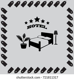 vector illustration of the sign of the hotel