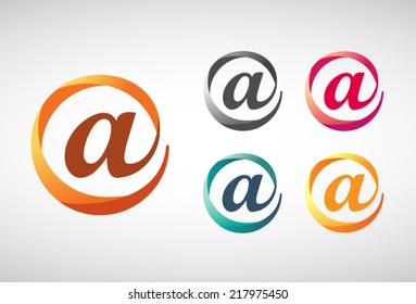 Vector illustration of at sign icon