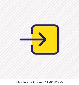Vector illustration of sign in icon colored line. Beautiful annex element also can be used as enter icon element.
