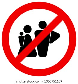 No People Vector Icon Forbidden Sign Stock Vector (Royalty Free ...