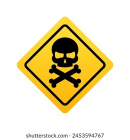 Ilustración vectorial de un signo que indique toxicidad, peligros para la seguridad, peligro, daño y virus, incluido el malware