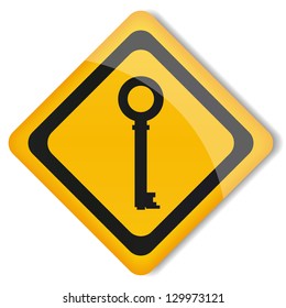 Vector illustration sign key