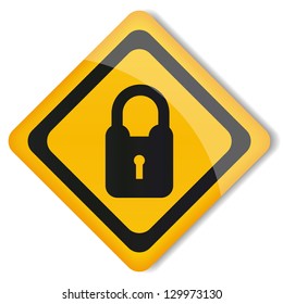 Vector illustration sign lock