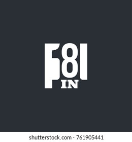 Vector Illustration Sign Numbers "eight in one" Isolated on White background. Figures 8 in 1 icon. Vector banner with eight and one numeral