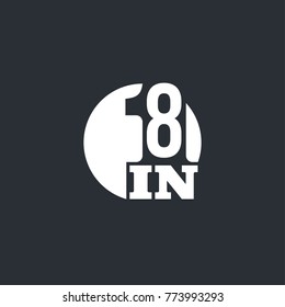 Vector Illustration Sign Numbers "eight in one" Isolated on White background. Figures 8 in 1 icon. Vector banner with eight and one numeral