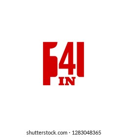Vector Illustration Sign Numbers "four in one" Isolated on White background. Figures 4 in 1 icon. Vector banner with four and one numeral