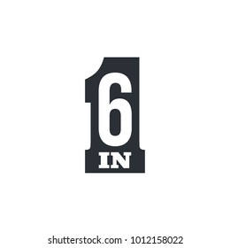 Vector Illustration Sign Numbers "six in one" Isolated on White background. Figures 6 in 1 icon. Vector banner with six and one numeral