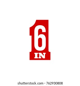 Vector Illustration Sign Numbers "six in one" Isolated on White background. Figures 6 in 1 icon. Vector banner with six and one numeral