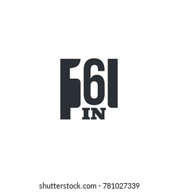 Vector Illustration Sign Numbers "six in one" Isolated on White background. Figures 6 in 1 icon. Vector banner with six and one numeral