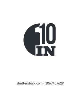 Vector Illustration Sign Numbers "ten in one" Isolated on White background. Figures 10 in 1 icon. Vector banner with ten and one numeral