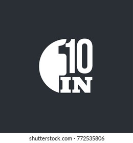 Vector Illustration Sign Numbers "ten in one" Isolated on White background. Figures 10 in 1 icon. Vector banner with ten and one numeral