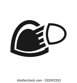 Vector illustration of a sign on the car dashboard on a white background. The icon indicates a rain and light sensor.