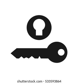 Vector illustration of a sign on the car dashboard on a white background. The icon indicates a display of non-contact detection key. 