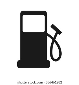 Vector illustration of a sign on the car dashboard on a white background. The icon indicates a low fuel level.