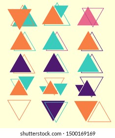 Vector illustration sign price tags vector collection circle square triangle shape color modern style. Ribbon sale banners isolated. New collection offers