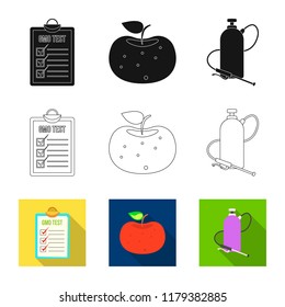 Vector illustration of  and  sign. Set of  and  vector icon for stock.