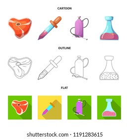 Vector illustration of  and  sign. Set of  and  vector icon for stock.