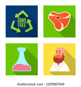Vector illustration of  and  sign. Set of  and  vector icon for stock.