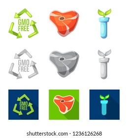 Vector illustration of  and  sign. Set of  and  vector icon for stock.