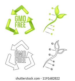 Vector illustration of  and  sign. Set of  and  stock vector illustration.