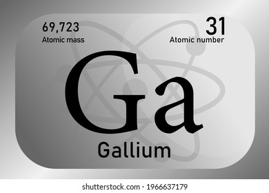 Vector Illustration Sign Symbol Galium Atom Stock Vector (Royalty Free ...