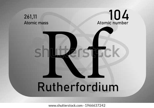 Vector Illustration Sign Symbol Rutherfordium Atom Stock Vector ...