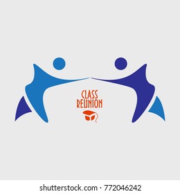 Vector Illustration Or Sign Template: Class Reunion. Great As Invitation Template For High School Class Reunion Party.