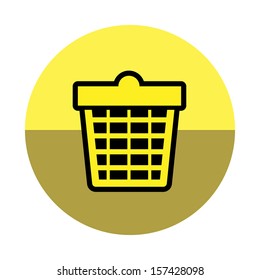 Vector illustration sign trashcan