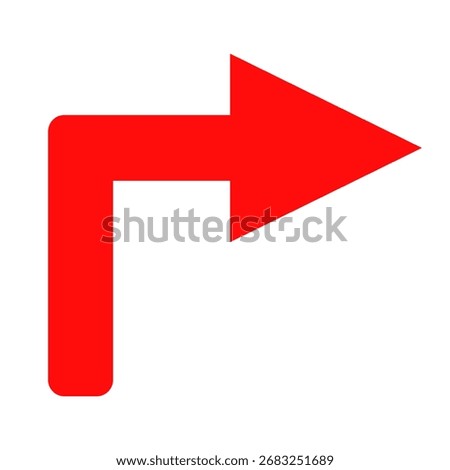 Vector illustration of a sign for turn right	