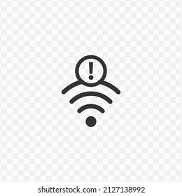 Vector illustration of signal interference icon in dark color and transparent background(png).