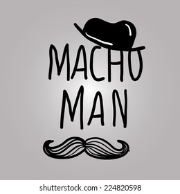 the vector illustration with signature "Macho Man"