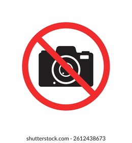 vector illustration of Significant symbol representing prohibited photography