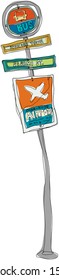 Vector illustration of a signpost