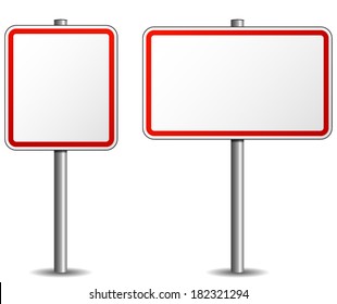 vector illustration of signpost empty on white background