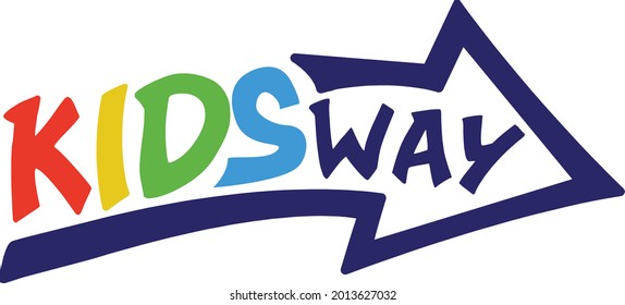 Vector illustration signpost for kids isolated on white background