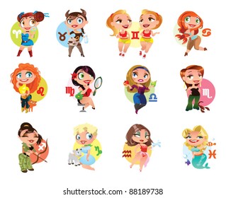 Vector illustration signs of zodiac