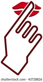 Vector illustration of silence icon. Only global colors. CMYK. Easy color changes.