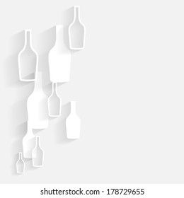 vector illustration silhouette alcohol bottle