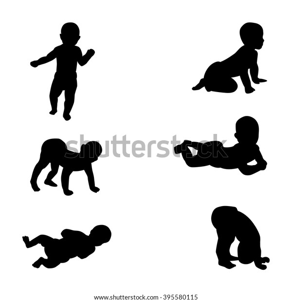 おむつのアイコンに赤ちゃんのシルエットのベクターイラスト よちよち歩き 白い背景に 子どもが二本足で歩き始める のベクター画像素材 ロイヤリティフリー