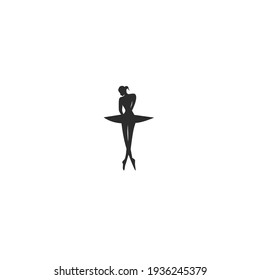 Vector illustration silhouette of a ballet