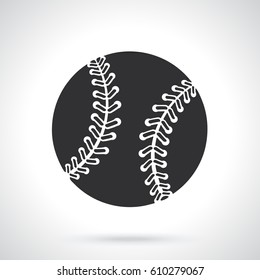 Vector illustration. Silhouette of baseball ball. Sports equipment. Patterns elements for greeting cards, wallpapers