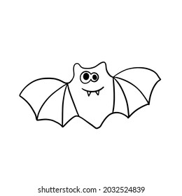 Vector illustration of a silhouette of a bat, halloween celebration