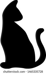 Vector illustration silhouette of black cat