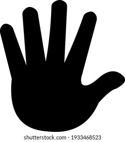 Vector illustration silhouette of a black hand