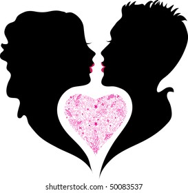 Couple Kissing Silhouette Images, Stock Photos & Vectors | Shutterstock