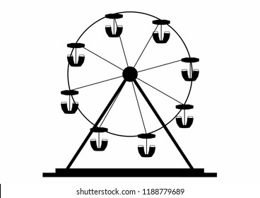 vector illustration of a silhouette of a carnival carousel, EPS 10 file