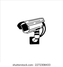 silueta de ilustración vectorial del concepto cctv