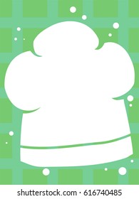 Vector Illustration of Silhouette of Chefs Hat Background