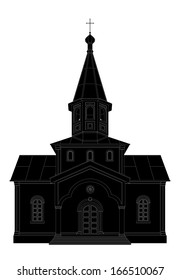 vector illustration of the silhouette of the church